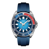 Montre mécanique à aiguilles luminescentes de plongée personnalisée haut de gamme OEM avec un design de cadran classique, montre automatique avec date
