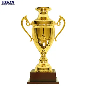 Coppa trofeo artigianale in metallo personalizzata della fabbrica di Elor utilizzata per eventi sportivi Hornorship premio souvenir