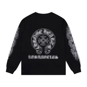 เสื้อฮู้ดดี้โอเวอร์ไซส์สำหรับผู้ชาย พิมพ์ลายสตรีทแวร์ แบบสั่งพิมพ์ได้ ผ้าฝ้าย 100% ป้องกันการเป็นขุย แขนเสื้อแบบแร็กแลน ยาว - Product Image 1
