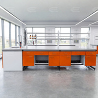 Table de laboratoire informatique personnalisée Cartmay avec alimentation électrique, plan de travail en résine phénolique, bancs de laboratoire pour les universités