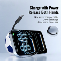 Câble de charge rapide rétractable Type-C 240W 1,2M avec gaine en PVC, modèle HC1, support de téléphone, compatible Carplay, câble de données portable
