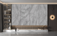 Paneles de Pared 3D de PVC Tipo Mármol, Resistentes al Fuego, Imitación Piedra, Paneles de Pared WPC Modernos para Hoteles, Tableros Interiores, Tamaño Personalizado