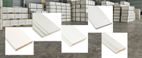 Panneau mural en MDF blanc apprêté, design moderne et écologique, revêtement intérieur pour hôtels et appartements