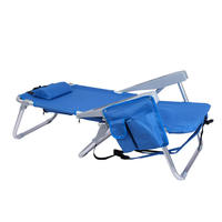 Chaise de plage pliante portable personnalisée en gros avec ceinture d'épaule chaise de camping réglable pour l'extérieur