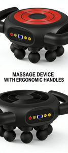 ปืนนวดกล้ามเนื้อแบบให้ความร้อน 8 หัว ปรับความเร็วได้หลายระดับ สำหรับนวดขา คอ และหน้าท้อง - Product Image 6