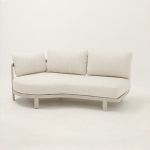 Canapé de patio de luxe en aluminium, mobilier de jardin, canapé d'extérieur modulable, ensemble de canapés de salon d'extérieur modernes et courbés - Product Image 4