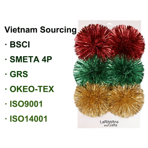 Noeuds de Noël en PP auto-adhésifs pour cadeaux, vente en gros, fabriqués au Vietnam, usine certifiée BSCI SMETA, économies de droits de douane pour la vente au détail aux États-Unis - Product Image 1