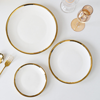 Assiettes plates rondes en porcelaine blanche pure, vaisselle en céramique, assiettes personnalisées avec logo pour restaurant, hôtel, mariage, restauration à domicile
