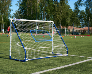 Mini-<span class=keywords><strong>but</strong></span> <span class=keywords><strong>de</strong></span> football portable en métal blanc avec <span class=keywords><strong>filet</strong></span> <span class=keywords><strong>de</strong></span> rebond pliable pour l'entraînement en intérieur des adolescents et la pratique solo - Product Image 3