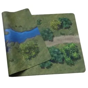 Große Größe gedruckt Kriegsspiel Battle Play Mat Militär Schlachtfeld Gras Wüste See Druck Karte Spiel Feld matte