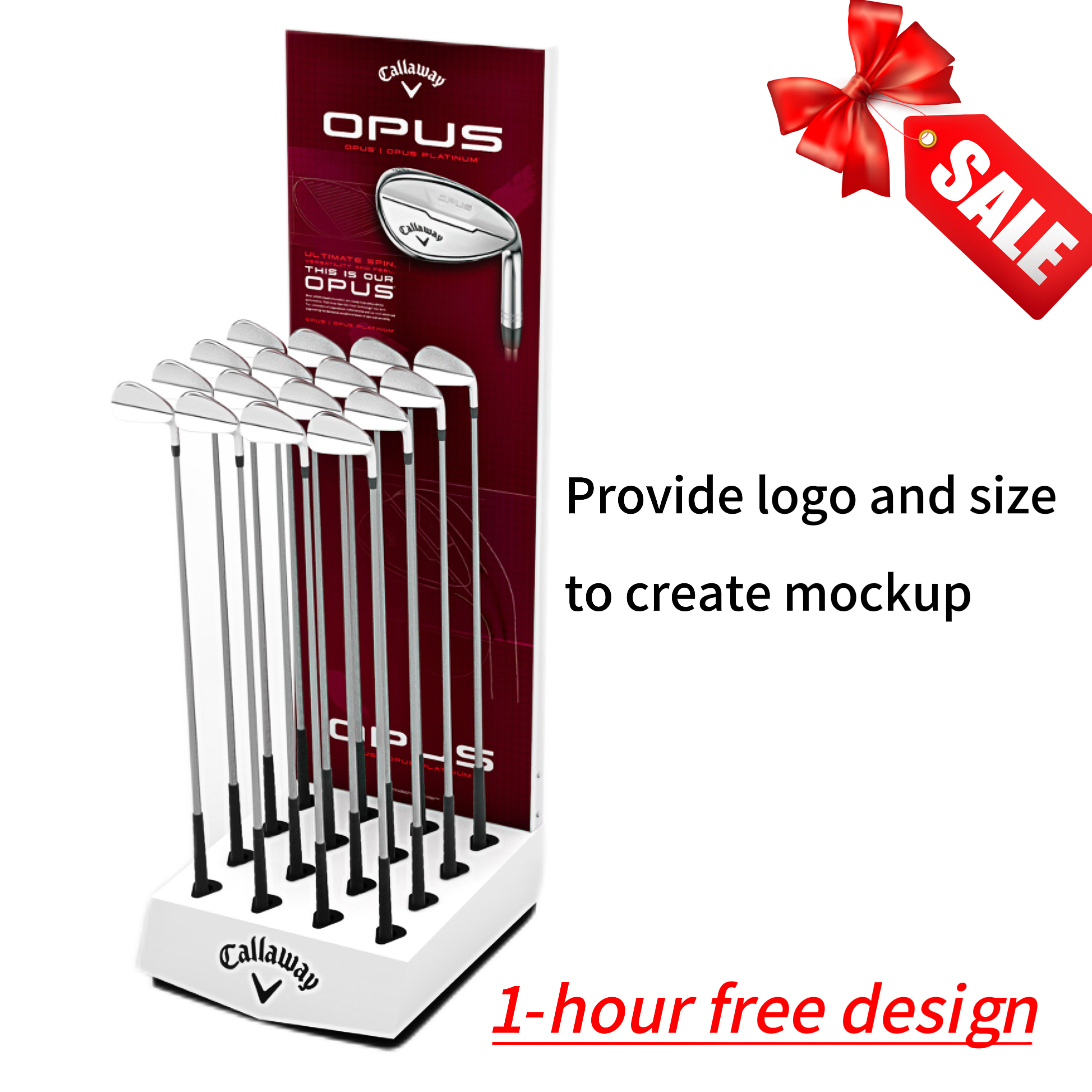 Apache Custom Single-Side Golf Display Stand for Sports Stores& Golf Retail & Shelves for Golf Courses — view 2
