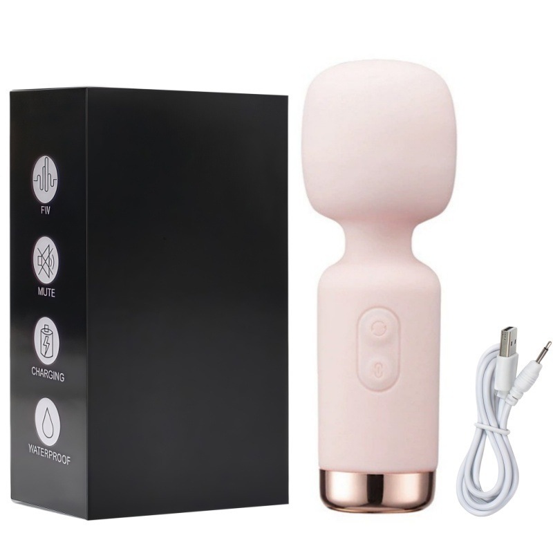 Vibromasseur microphone rose en boîte