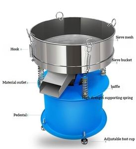 High Quality <b>Small</b> Stainless Steel Vibrating Screen New Experimental Flour <b>Sieving</b> Machine with Motor for Powder - Product Image 3