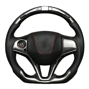 Volante Deportivo para <span class=keywords><strong>Honda</strong></span> 3th FTI HRV, Volante de Coche LED con Fibra de Carbono Negra y Gamuza para 3th FTI HRV - Product Image 5