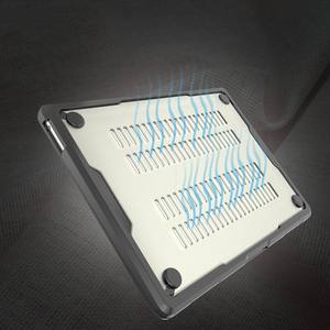 Funda de ordenador portátil TPU + PC a prueba de golpes para MacBook con valla de refrigeración y almohadillas antideslizantes resistente a los arañazos antihuellas dactilares - Product Image 3