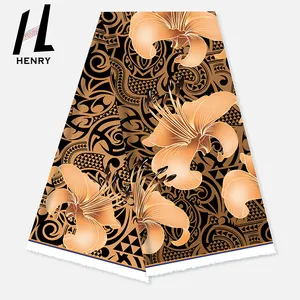 Henry Islander Style Stock Item Newest Fashion Digital Printing Polyester Fabric For Garment Lady Clothes Dress Skirt Shirt