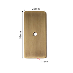 Qiansi HK0532 Massiver Messing Quadratische Antik-Messing-Rückplatte für Möbelgriffe Langlebig für Küche und Hotel Schrankbeschläge - Product Image 3