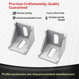 Connecteur d'angle en aluminium 4040 à 90 degrés 6063-T5 épaissi en forme de <span class=keywords><strong>L</strong></span> pour profilé d'extrusion en aluminium à rainure en T - Product Image 2