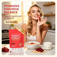Gummies vaginales probiotiques et prébiotiques pour femmes OEM, favorisent l'équilibre de la flore vaginale et intestinale, santé féminine, bien-être quotidien