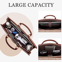 LOVEVOOK 2026 Sac fourre-tout pour ordinateur portable 15,6 pouces, sac de travail, grand sac à main en cuir imperméable, mallette pour ordinateur portable de bureau pour femmes