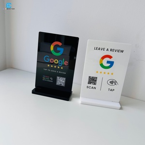 Support en acrylique personnalisé pour avis <span class=keywords><strong>Google</strong></span> avec NFC, support de table pour avis <span class=keywords><strong>Google</strong></span> avec NFC - Product Image 6