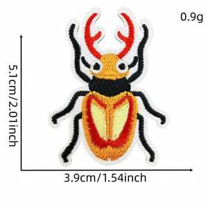 Parches Bordados Termoadhesivos de Insectos con Diseño de Mariposa, <span class=keywords><strong>Escarabajo</strong></span> y Abeja, Estilo Retro, de Buena Calidad, en Oferta, para Decoración DIY - Product Image 2