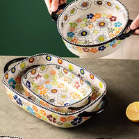 Nouvel arrivage Ensemble de vaisselle de restaurant au design de luxe à bord noir, assiettes, bol, cuillère, ensemble de vaisselle de cuisine en céramique