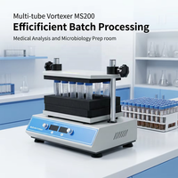 Agitateur vortex numérique multi-tubes HAIJU LAB MS200, mélangeur de tubes de laboratoire, moteur DC sans balais
