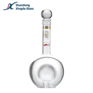 Custom Handmade High Borosilicate Lining Bulb Shape Clear Glass Wine Decanter Supplier