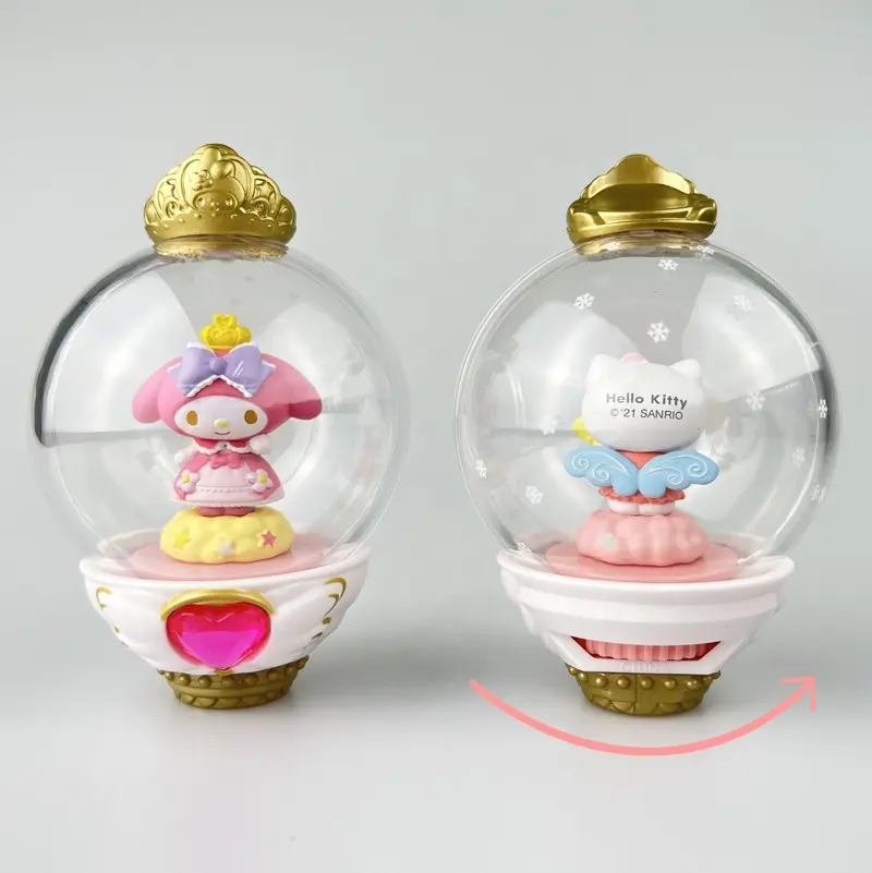 Custom יפן אנימה Kawaii פעולה איור קפסולת כדור Gachapon צעצוע 360 תואר מסתובב פלסטיק Gacha Gashapon צעצועי כמוסה