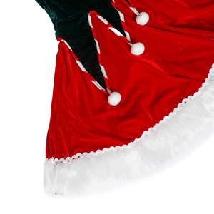 Robe de fête de Noël en velours de luxe pour femmes, tailles S-XXL, grande taille, costume sexy et mignon de Père Noël, robe de Madame Noël - Product Image 5