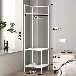 Perchero de esquina para dormitorio, estante colgante para armario, estantes de Metal para ropa, colgador de ropa multifunción para suelo, estante de almacenamiento - Product Image 3