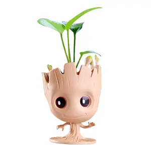 resin cute baby guardians the galaxy treeman flower pen pot groot figurine Christmas Present