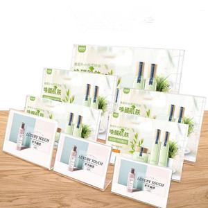 Bán buôn nghiêng Acrylic hiển thị đứng dấu hiệu đơn chủ L hình dạng giá rẻ giá tag chủ Acrylic bàn A4 A5 A6 <span class=keywords><strong>Brochure</strong></span> chủ - Product Image 2