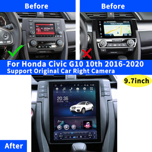 Central Multimedia para Tesla Honda Civic G10 X 2016 2017 2018 2019 2020 2021 10th Gen sistema <span class=keywords><strong>Android</strong></span> unidad principal pantalla Carplay - Product Image 2