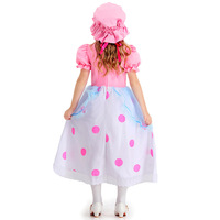 Costume de Jeu de Rôle Princesse Rose à Pois XJHalloween, Costume de Bergeresse