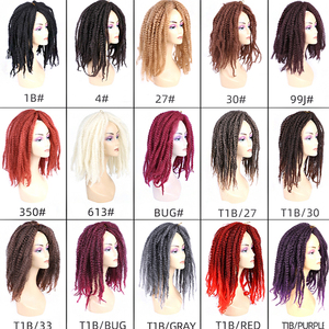 Vente chaude de haute qualité afro crépus tressage <span class=keywords><strong>cheveux</strong></span> 18 pouces crochet bouclés tresse <span class=keywords><strong>cheveux</strong></span> synthétiques tresse africaine <span class=keywords><strong>meches</strong></span> - Product Image 2