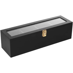 Baseball <b>Display</b> <b>Case</b> <b>Wall</b> Mounted Black With Partitions For 4 Balls Storage Collectible Showcase - Product Image 5