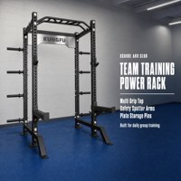 Cage de musculation avec barre de traction et supports de rangement pour plaques, pour usage domestique, commercial, en salle de sport, en studio ou comme équipement d'entraînement fitness