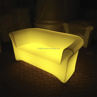 Canapé et table basse éclairés LED Offres Spéciales Setl Mobilier de bar extérieur coloré RVB de luxe Tabouret de canapé de discothèque romantique