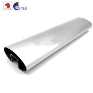 Nhà Máy Tùy Chỉnh Ống Thép Không Gỉ Hàn Trang Trí Hình Bầu Dục Đơn Rãnh Ống - Product Image 2