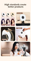 Lampe LED à clipser pour selfie, rechargeable et portable, réglable pour diffusion en direct et vlogging – Vente en gros usine
