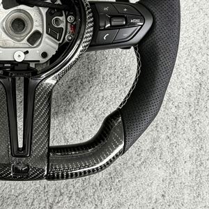 Volante de Coche de Fibra de Carbono Real y Cuero Sintético, Listo para Usar, para <span class=keywords><strong>BMW</strong></span> F01 F30 F10 F11 F20 F21 F25 F31 F34 F32 F33 F36 - Product Image 4