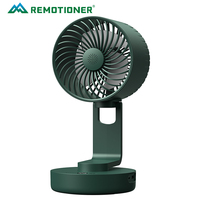 Ventilateur portable sans fil alimenté par batterie 4000 mAh, rechargeable par USB, pliable, petit ventilateur de bureau avec lumière LED nocturne