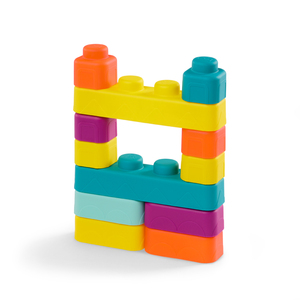 Mattoncini Morbidi per Bambini, Blocchi da Costruzione Morbidi, Giocattolo Educativo Montessori, Giochi di Impilamento <span class=keywords><strong>Infantino</strong></span> Super Morbidi, Primi Blocchi da Costruzione - Product Image 2