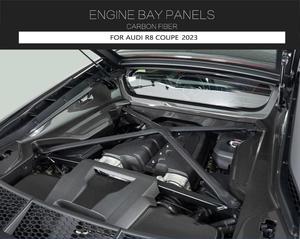 3 pcs/set Dry Carbon Fiber Engine Bay Kit Set For R8 Coupe 2023 - Product Image 4