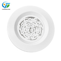 Système de ventilation intérieur : Diffuseur rond en plastique ABS à grille inclinée pour air frais, avec contrôle du vent