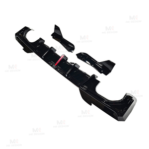 Difusor trasero PP estilo VTEN con luz LED para BMW X3 G01 LCI 2022 + parachoques trasero labio divisores laterales estilo de coche - Product Image 3