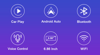 ISO Source Factory ondash Écran tactile de 6.86 pouces Support Carplay et lecteur Mp5 de voiture automatique Android