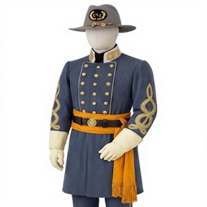 <b>Men's</b> Historical Uniform Set Frock Coat Double Breasted Woolen <b>Overcoat</b> Embroidered Style <b>Winter</b> - Product Image 1